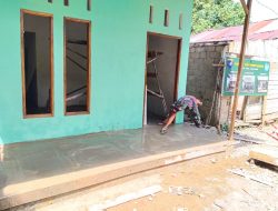 Satgas TMMD Kodim 1207/Pontianak Melaksanakan Pengecoran Lantai 