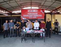 Polres Sintang Musnahkan Ratusan Gram Narkotika Hasil Ungkap Kasus Tiga Bulan Terakhir