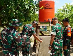 Tim Wasev TMMD Tinjau Penampungan Air Sumur Bor Hasil Program TMMD Ke-126 Kodim 1208/Sambas
