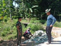 Kali Ini Satgas TMMD Kodim 1207/Pontianak Membersihkan Jalan 