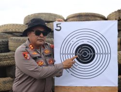 Polres Melawi Gelar Latihan Menembak Di Lapangan Tembak Brimob Batalyon C Pelopor Sintang