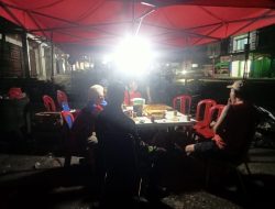 ‎Babinsa Koramil 12/Parindu Laksanakan Patroli Pengamanan Di Lokasi Bekas Kebakaran Pasar Bodok