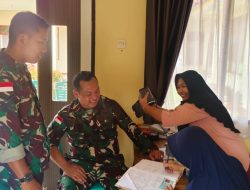 ‎Danramil 1204-04/Kembayan Lettu Inf Hendrikus Laksanakan Cek Kesehatan Gratis Bersama Anggota