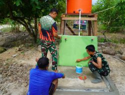 Air Bersih di Desa Ratu Sepudak Terpenuhi Melalui Program TMMD Regtas Ke-126 Kodim 1208/Sambas