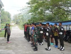 Antisipasi Penyebaran Penyakit Saat Musim Penghujan Prajurit Korem 121/Abw Lakukan Pembersihan Pangkalan