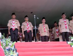 Polres Sintang Amankan Pembukaan Raimuna Daerah Pramuka Kalbar 2025 Di Stadion Baning