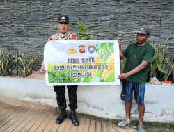 Polsek Menjalin Sampaikan Himbauan Dukungan Program Ketahanan Pangan Bergizi kepada Warga