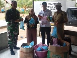 Dukung Program Nasional Babinsa Teluk Pakedai Garda Terdepan Pemenuhan Gizi Masyarakat