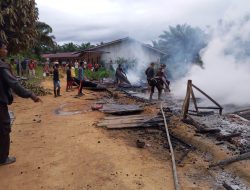 Korsleting Listrik Diduga Picu Kebakaran Mess Karyawan PT SAP. 16 Unit Ludes Terbakar