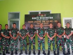 Sambut Hari Juang TNI AD Ke-80 Tahun 2025 Korem 121/Abw Gelar Bakti Kesehatan Donor Darah