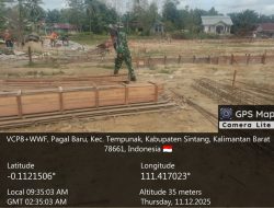 Babinsa Jajaran Kodim 1205/Sintang Dampingi Pembangunan Koperasi Merah Putih Di Wilayah Kodim Sintang