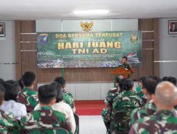 Peringati Hari Juang TNI AD Pangdam XII/Tpr Dan Prajurit Doa Bersama Mohon Keselamatan