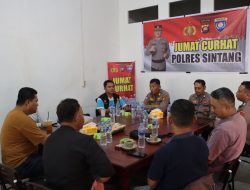 Polres Sintang Gelar Jumat Curhat Bersama Pokdarkamtibmas Ciptakan Kondisi Aman Jelang Nataru