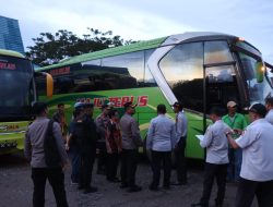 Jelang Libur Nataru Kapolres Melawi Dan Wakil Bupati Lakukan Ramp Check Bus Di Terminal Sidomulyo