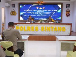 Polda Kalimantan Barat Laksanakan Supervisi Ops Lilin Kapuas 2025 Di Polres Sintang