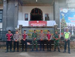 Humanis dan Penuh Sinergi Polres Melawi Bersama Kompi Senapan A 642 Kapuas Amankan Ibadah Gereja