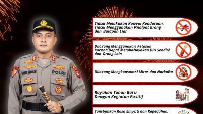 Kapolres Melawi Ajak Masyarakat Sambut Tahun Baru 2026 Dengan Kepedulian Dan Menjaga Kamtibmas