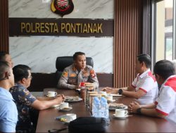 Kapolresta Pontianak Terima Kunjungan Silaturahmi Exco Dan Panitia Liga 4 Piala Gubernur Kalbar