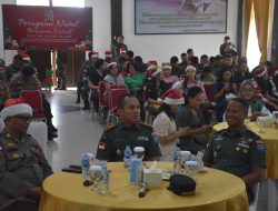 Korem 121/Abw lkuti Perayaan Natal Bersama Kepala Staf Angkatan Darat Melalui Daring Di Makodim 1205/Sintang