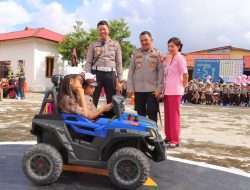 Polres Sintang Kenalkan Rambu Lalu Lintas Sejak Dini Lewat Program Polisi Sahabat Anak
