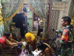 Babinsa Sungai Bulan dampingi Puskesmas Singkawamg Utara 2 Lakukan Tracking Pasien Malaria