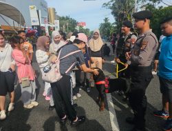 Unit K9 Polda Kalbar Senantiasa Hadir Di Car Free Day Berikan Rasa Aman Dan Edukasi Warga