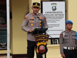 Kapolres Ketapang Pimpin Apel Tradisi Penyambutan Bintara Remaja Tahun 2026