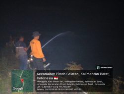 Polsek Nanga Pinoh Lakukan Ground Check Hotspot Api Berhasil Dipadamkan