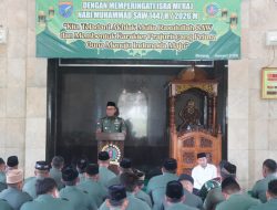 Korem 121/Abw Gelar Peringatan Isra Mi’raj 1447 H Teladani Akhlak Rasulullah Dan Membentuk Karakter Prajurit Yang Prima