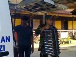 Anggota Koramil 06/Selakau Dampingi Pendistribusian Makanan Bergizi Gratis Di Wilayah Binaan
