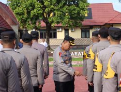 Seluruh Bhabinkamtibmas Polres Melawi Diperiksa Kapolres Tekankan Disiplin