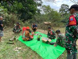 Kodim 1204/Sanggau Laksanakan Penyiapan Pembangunan Jembatan Gantung Penghubung Dusun Keladang