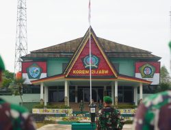 ‎Korem 121/Abw Gelar Upacara Bendera Mingguan Sebagai Penguatan Jiwa Nasionalisme Dan Membentuk Disiplin