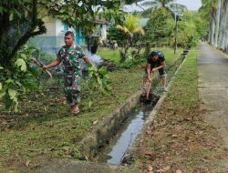 Wujudkan Lingkungan Bersih, Makodim 1202/Skw Benahi Pangkalan