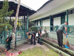 ‎Ciptakan Lingkungan Bersih Rapi Dan Sehat Personel Korem 121/Abw Selalu Jaga Kebersihan Pangkalan