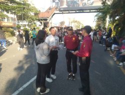 Berikan Rasa Aman Subdit Wisata Ditpamobvit Polda Kalbar Kawal Car Free Day Dan Area UMKM Pontianak