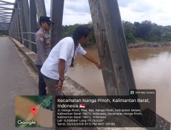 Polsek Nanga Pinoh Mendatangi Jembatan Melawi II