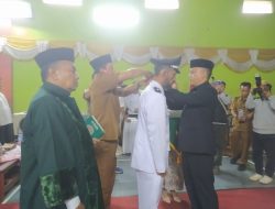 Camat Tanjungsiang Rano Syaeful Sudirman Resmi Lantik Pj Kades Tanjungsiang Taufik Hidayat Alias Ki Barlen
