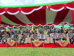 Perkuat Sinergitas Kapolsek Sungai Laur Hadiri Penutupan TMMD Di Kecamatan Sungai Laur