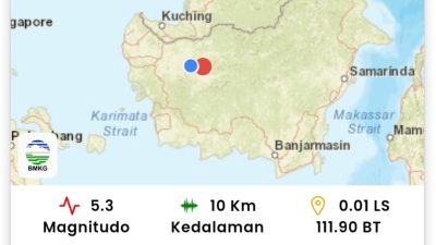 Gempa M 5,3 Guncang Kalimantan Barat Pusat Gempa Di Darat 81 Km Utara Melawi