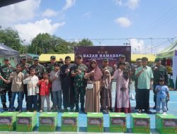 ‎Bantu Penuhi Kebutuhan Hari Raya Idul Fitri 1447 H 2026 Korem 121/Abw Gelar Bazar Sembako Murah