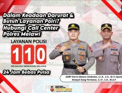 Kapolres Melawi Himbau Masyarakat Gunakan Hotline Layanan Polri  110 Bebas Pulsa
