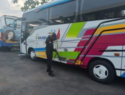 Pastikan Keamanan Pemudik Satgas Operasi Ketupat Kapuas 2026 Sterilisasi Bus Mudik Gratis