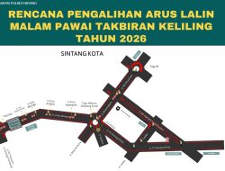 Berikut Rencana Pengalihan Arus Lalu Lintas Pawai Takbiran Di Sintang