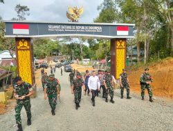 Pangdam XII/Tpr Kunjungi Pos Gabma Temajuk Dan Telok Melano Pastikan Pengamanan Perbatasan