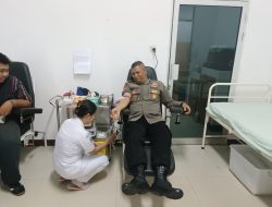Aksi Kemanusiaan Personel Polres Landak Donorkan Demi Selamatkan Warga Yang Akan Operasi
