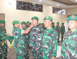 Periode 1 April 2026 Kodim 1206/Psb Gelar Upacara Korps Raport Kenaikan Pangkat