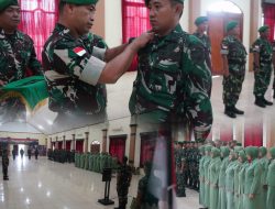‎Kasrem 121/Abw Pimpin Acara Pelantikan Laporan Korps 17 Prajurit Naik Pangkat