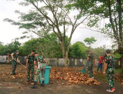 ‎Peduli Terhadap Lingkungan Dan Penghormatan Kepada Arwah Para Pahlawan Korem 121/Abw Gelar Kegiatan Karya Bakti 