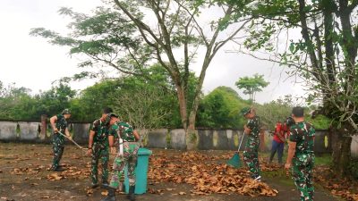 ‎Peduli Terhadap Lingkungan Dan Penghormatan Kepada Arwah Para Pahlawan Korem 121/Abw Gelar Kegiatan Karya Bakti 